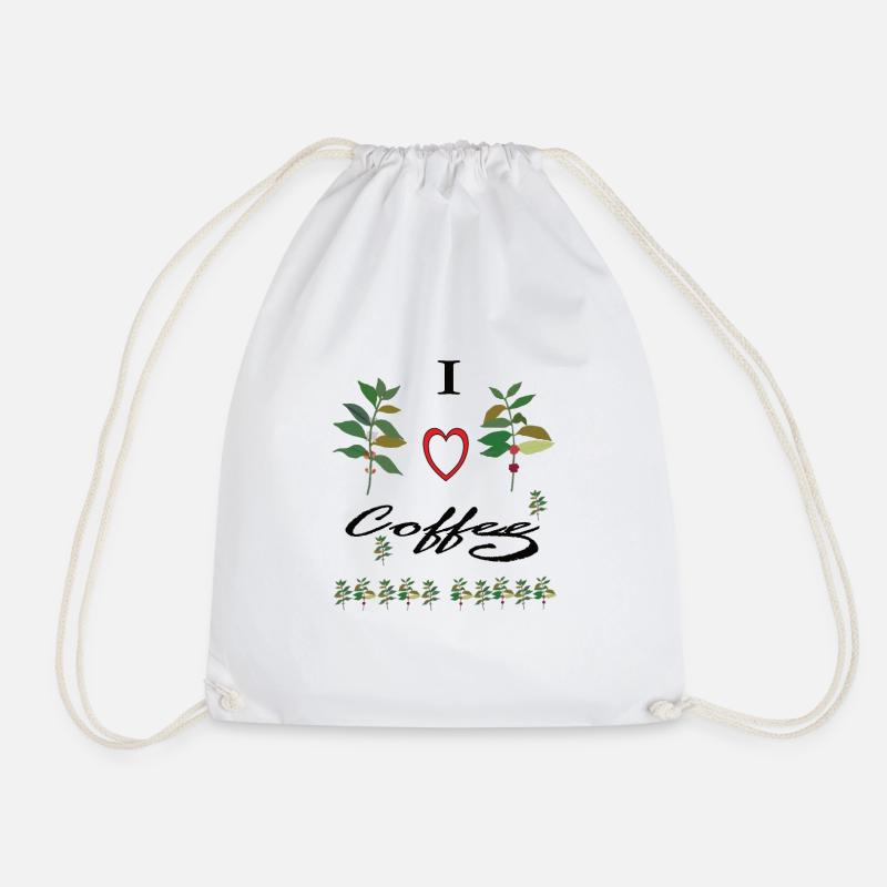 I love Coffee - Turnbeutel - Weiß