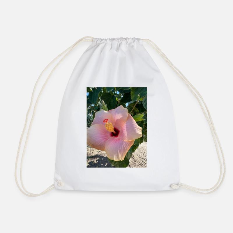 Hibiskus - Turnbeutel - Weiß