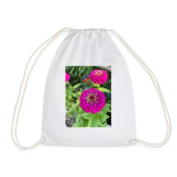 Pinke Blume - Turnbeutel - Weiß - Vorne
