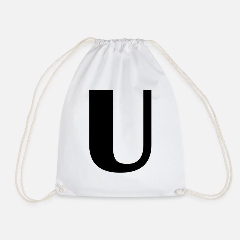 Buchstabe U - Turnbeutel - Weiß