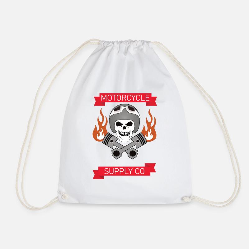 Motor design 1 - Drawstring Bag - white