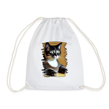 Katzen gesicht 9 - Turnbeutel - Weiß - Vorne
