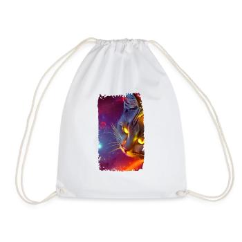 Chat de l'espace - Sac de sport léger - blanc - Devant