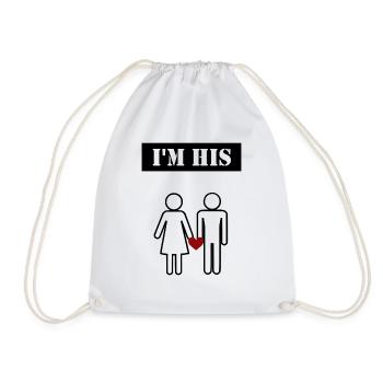 Couple (I am his) - Drawstring Bag - white - Front