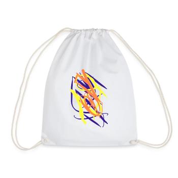 Abstract Abstrakt Abstrait - Drawstring Bag - white - Front