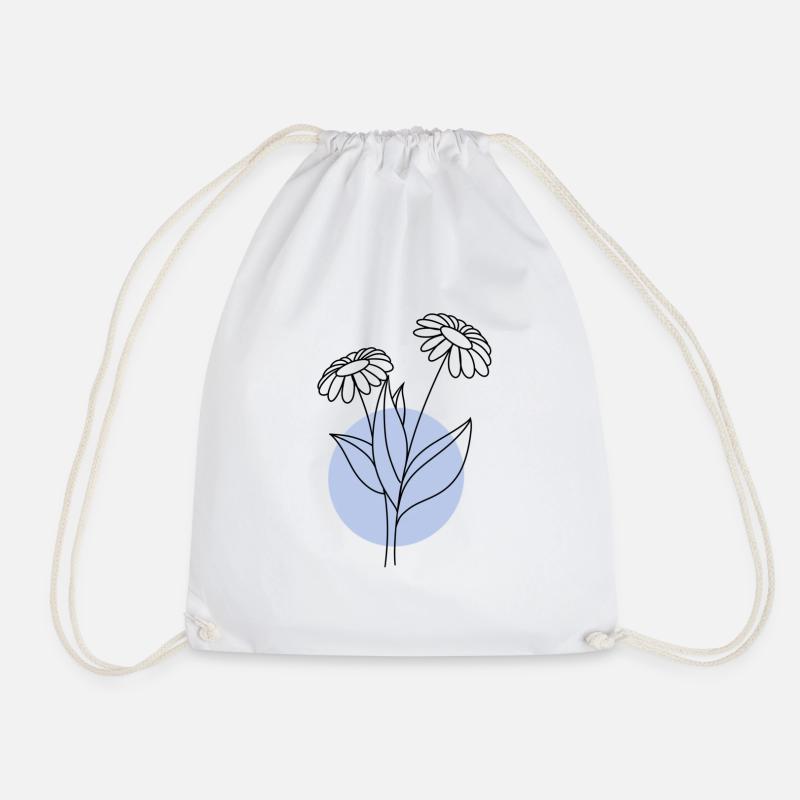 Cercle bleu fleur - Sac de sport léger - blanc