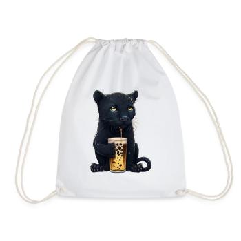 Black Panther boit un verre de bière - Sac de sport léger - blanc - Devant