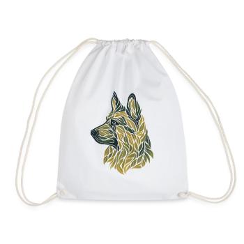 BERGER ALLEMAND ART CHIOT CHIEN ANIMAUX ART - Sac de sport léger - blanc - Devant