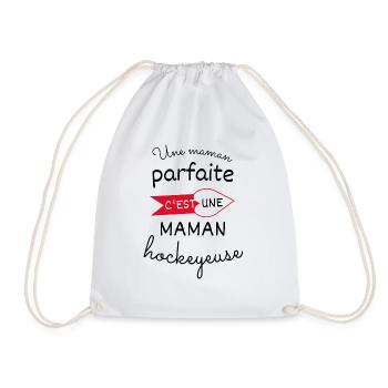 Une maman parfaite c'est une maman hockeyeuse - Sac de sport léger - blanc - Devant