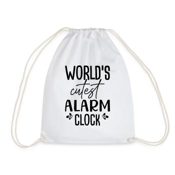 World´s Cutest Alarm Clock - Turnbeutel - Weiß - Vorne
