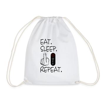 Eat Sleep Fuck Off Repeat - Turnbeutel - Weiß - Vorne