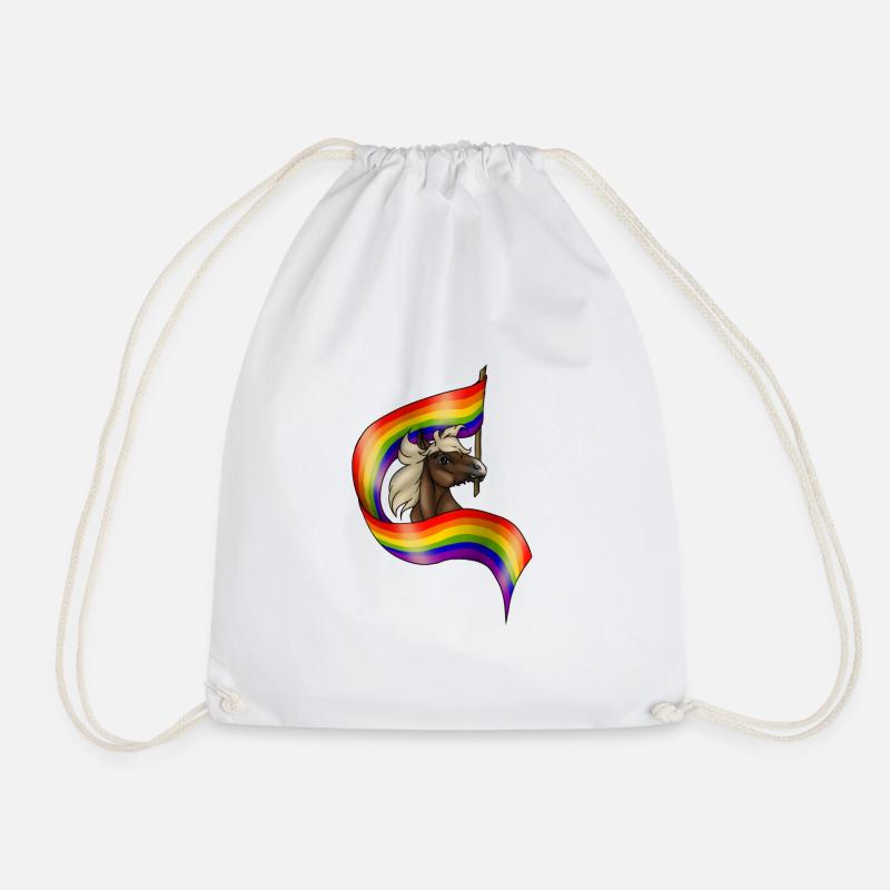 REGENBOGEN - Phoenix mit Prideflag - Turnbeutel - Weiß
