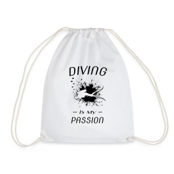 diving is my passion - Turnbeutel - Weiß - Vorne