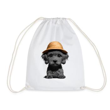 Propriétaire de chien Yorkshire Terrier chiot - Sac de sport léger - blanc - Devant
