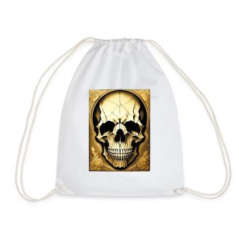 skull - Turnbeutel - Weiß - Vorne