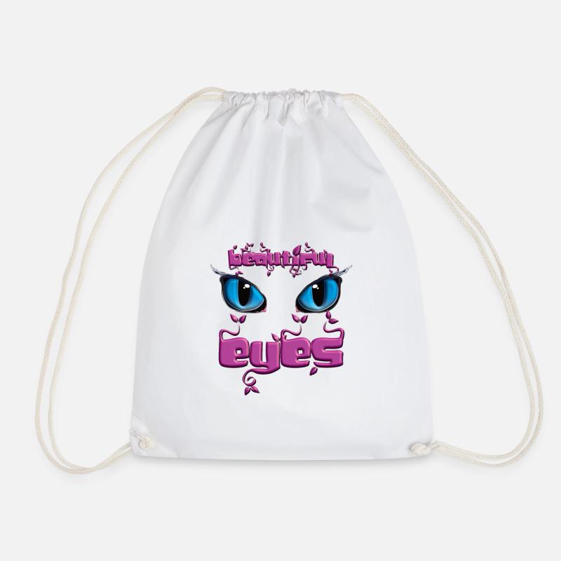 Beautiful Eyes - Turnbeutel - Weiß
