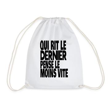 qui rit le dernier pense le moins vite - Sac de sport léger - blanc - Devant