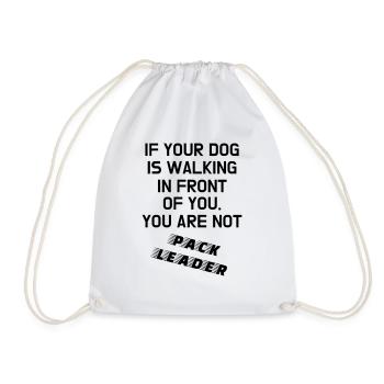 DogPackLeader - Drawstring Bag - white - Front