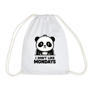 Panda Monday - Drawstring Bag - white - Front