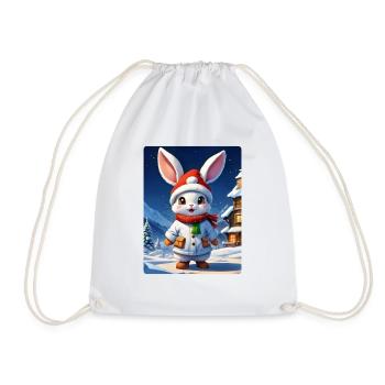 Anime Winterlandschaft Hase 1.7 - Turnbeutel - Weiß - Vorne