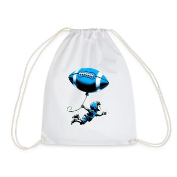Ballon de football américain jeune style Banksy - Sac de sport léger - blanc - Devant
