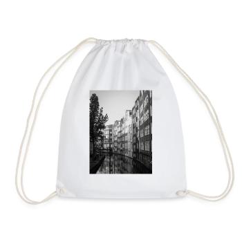 Amsterdam Canal - Drawstring Bag - white - Front