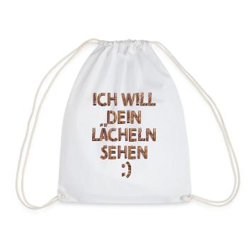Ich will dein Lächeln sehen - Turnbeutel - Weiß - Vorne