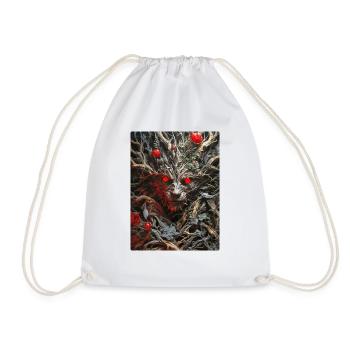 Spooky Plants Dog 1.2 - Drawstring Bag - white - Front