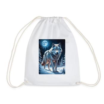 Loup de paysage d’hiver 1.5 - Sac de sport léger - blanc - Devant