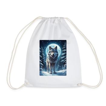 Loup Paysage d’hiver 1.13 - Sac de sport léger - blanc - Devant