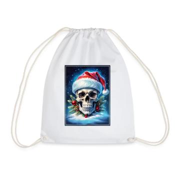 Christmas Skull 1.1 - Drawstring Bag - white - Front
