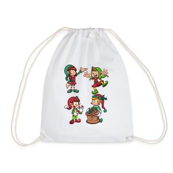 Lutins de Noël - Sac de sport léger - blanc - Devant