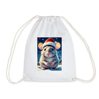 Winter Landscape Rat 1.5 - Drawstring Bag - white - Front