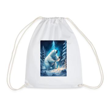 Winter Landscape Bears 1.6 - Drawstring Bag - white - Front