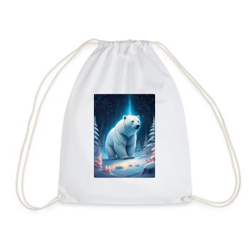 Winter Landscape Bears 1.10 - Drawstring Bag - white - Front