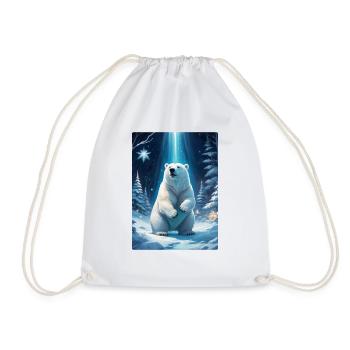 Winter Landscape Bears 1.8 - Drawstring Bag - white - Front