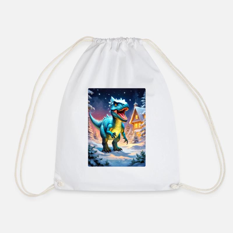 Winterlandschaft Dino 3.2 - Turnbeutel - Weiß