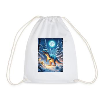 Winter Landscape Dino 3.4 - Drawstring Bag - white - Front