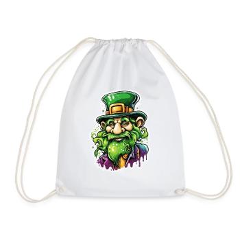 Leprechaun / Leprechaun / Green / Ginger / Ireland - Drawstring Bag - white - Front