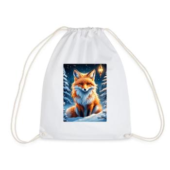 Winterlandschaft Fuchs 1.8 - Turnbeutel - Weiß - Vorne