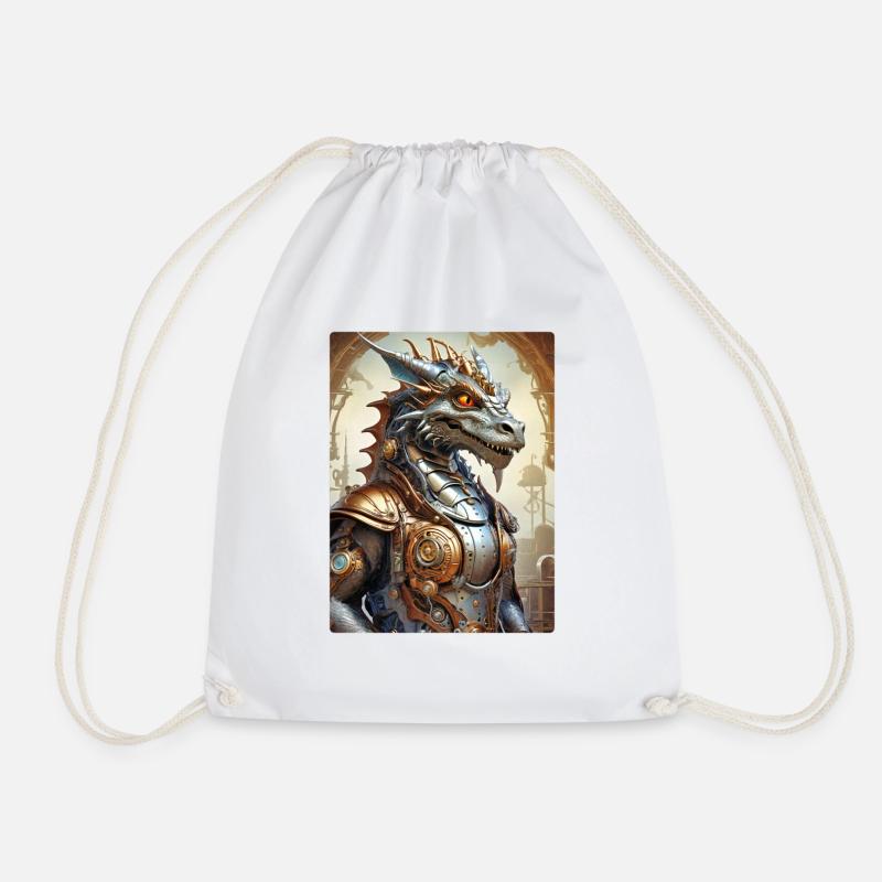 Steampunk Dragon 1.10 - Turnbeutel - Weiß