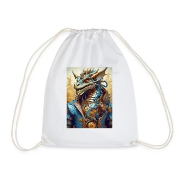 Steampunk Dragon 1.15 - Turnbeutel - Weiß - Vorne