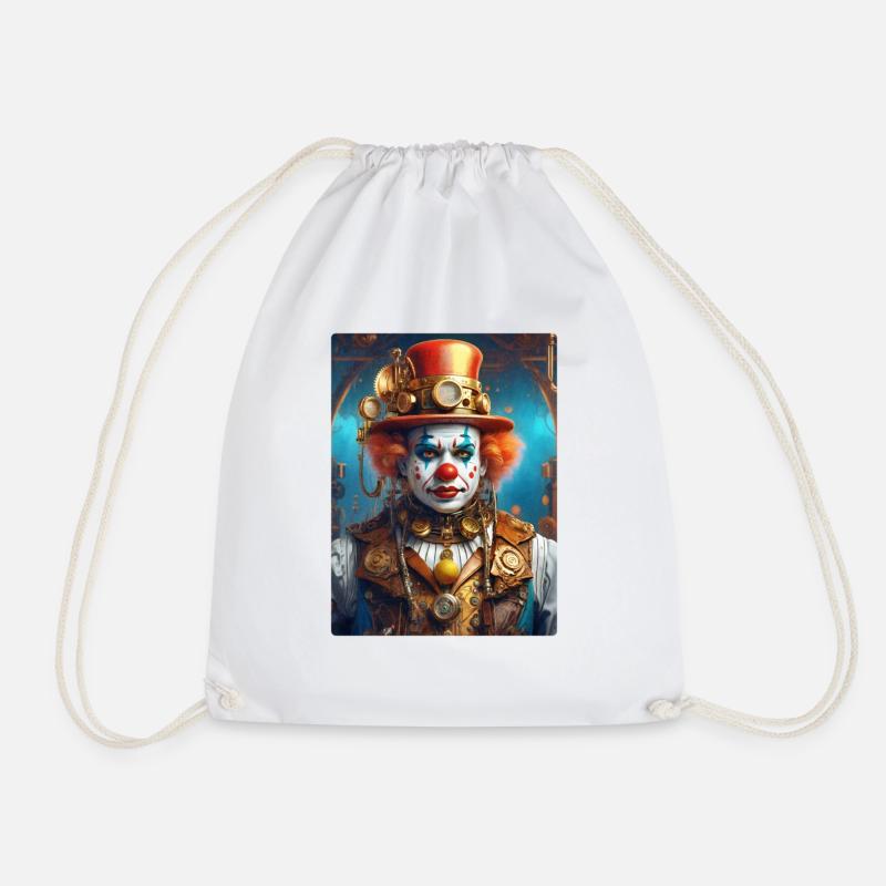 Steampunk Clown 1.12 - Turnbeutel - Weiß