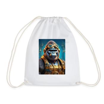Steampunk Gorille 1.18 - Sac de sport léger - blanc - Devant