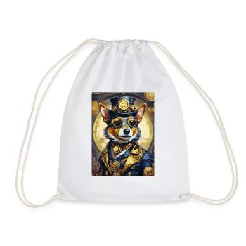 Chien Steampunk 1.6 - Sac de sport léger - blanc - Devant