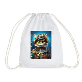 Chat Steampunk 1.9 - Sac de sport léger - blanc - Devant