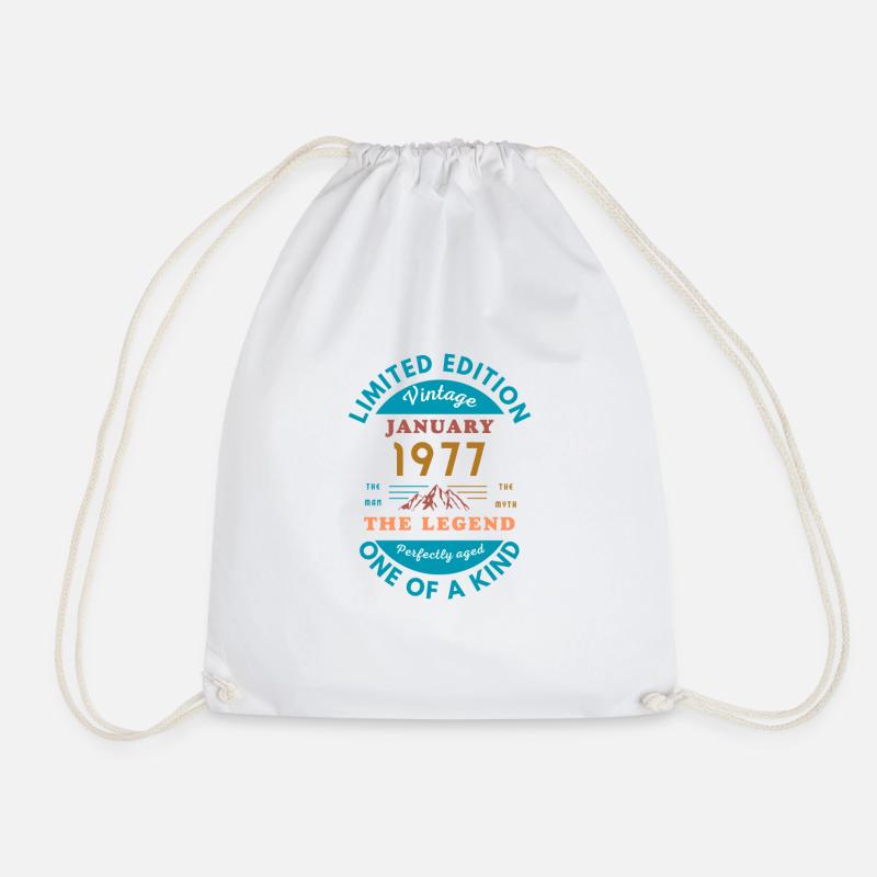 January 1977 Anniversary Limited Edition - Drawstring Bag - white