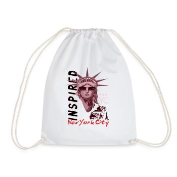 New York USA America Travel Tourist Patriot - Drawstring Bag - white - Front