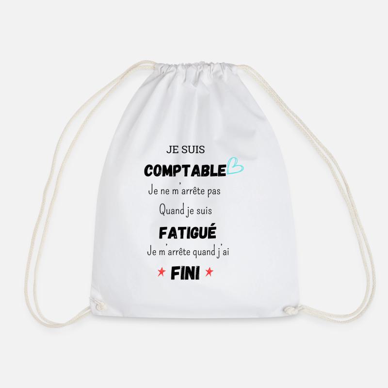 Accounting Humor - Drawstring Bag - white