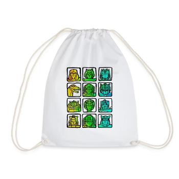 Gamer Game Play Online Computer Gaming Arcade - Drawstring Bag - white - Front